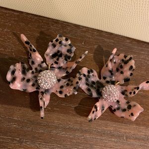 Lele Sadoughi Crystal Lily Earring - authentic